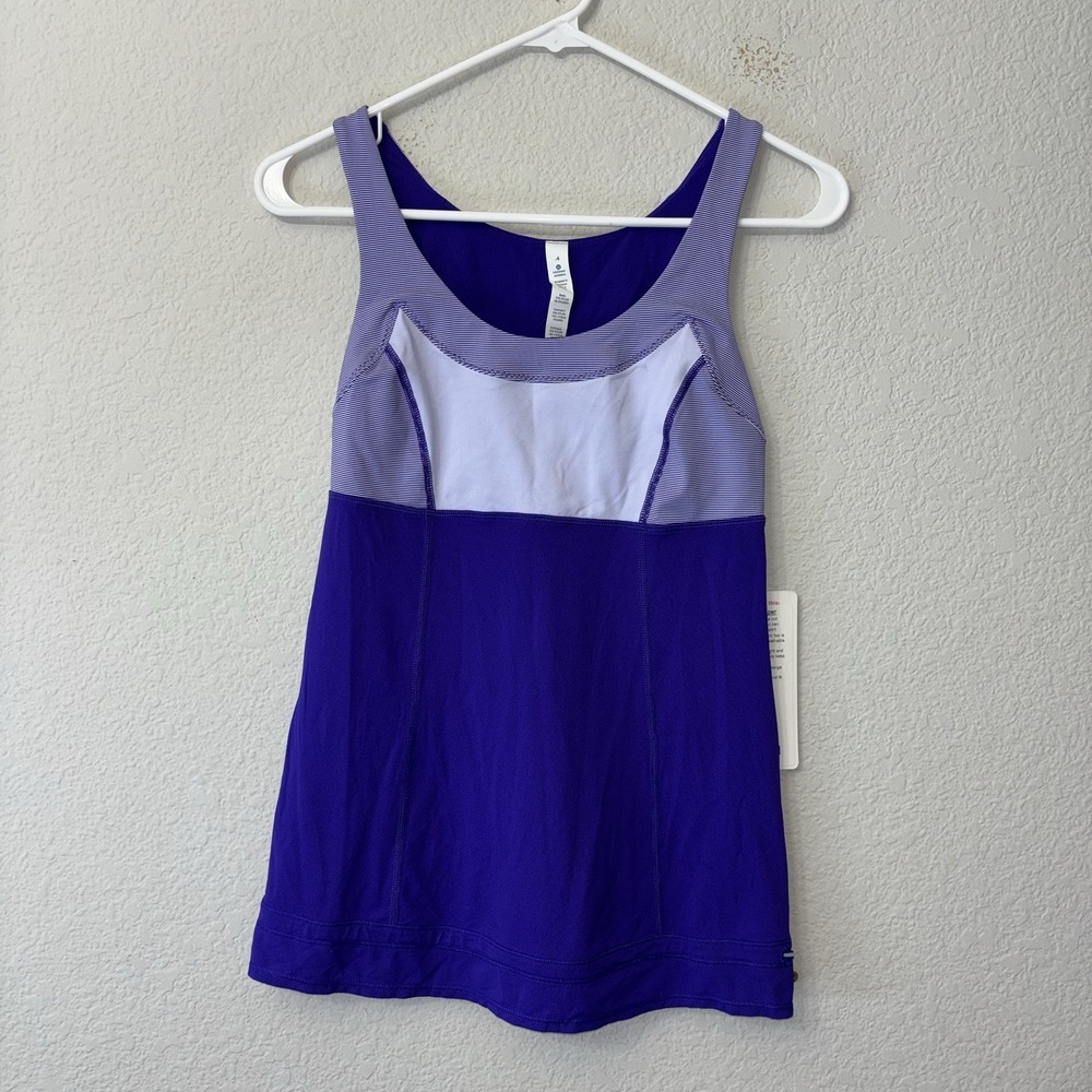 NWT Lululemon Run Ta Ta Topper Tank Top Women's Size 4 Athletic Bruised Berry